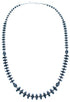 Genuine Sterling Silver Hematite Bead Necklace DX117693